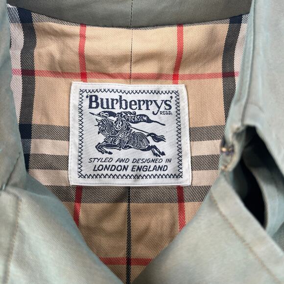 Burberry Green Khaki Trench Coat - Picture 11 of 15